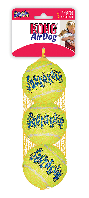 KONG - AIR SQUEAKAIR TENNISBALL GEEL 3 ST